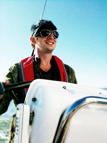 Me, on a not-so-average day, sailing