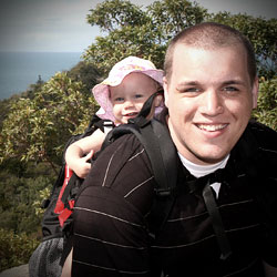 Adam Baker and his daughter Milligan