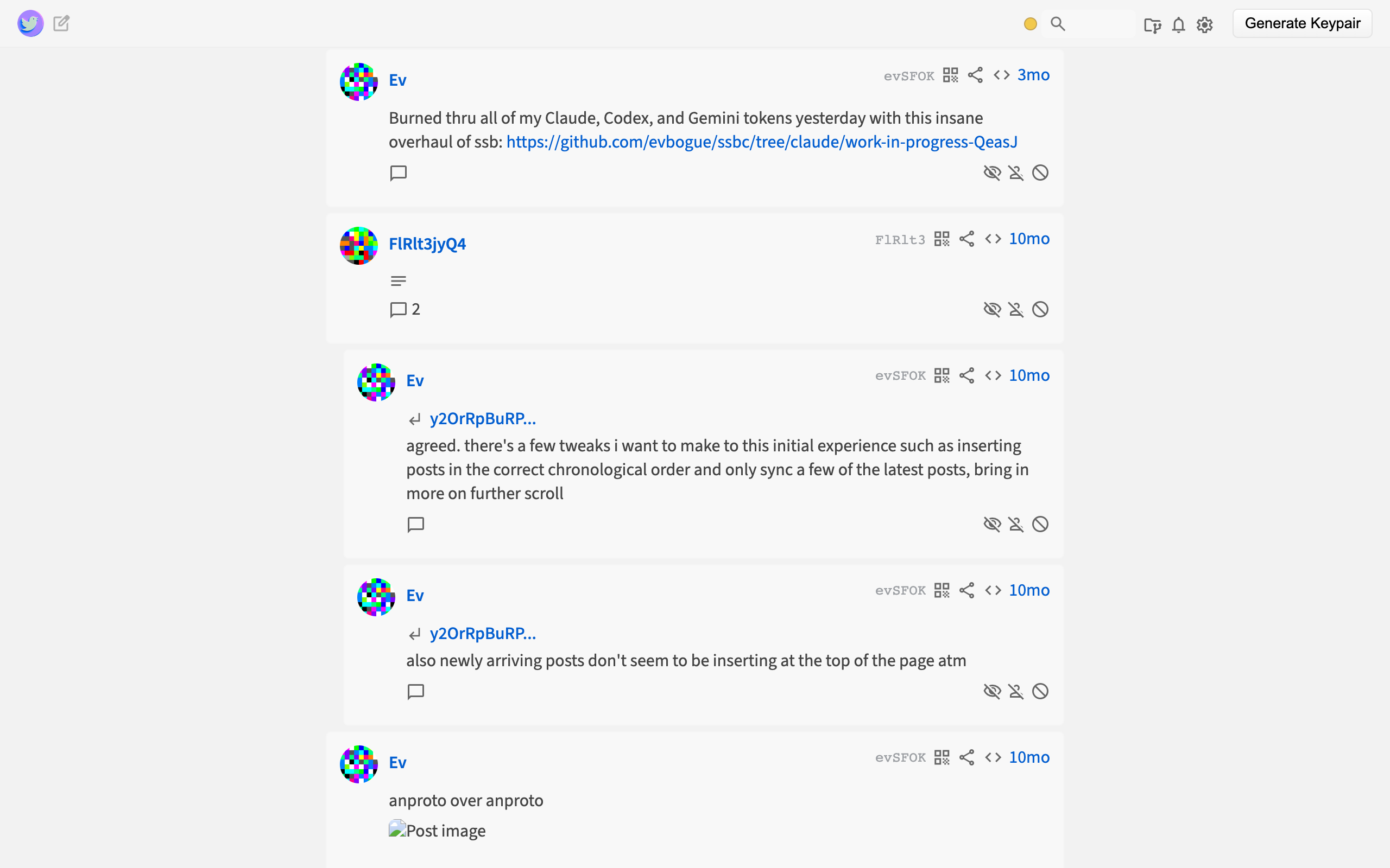 Screenshot of Wiredove